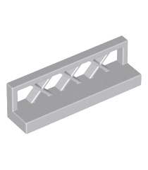 LEGO - Hek 1 x 4 x 1 rooster - Light Bluish Gray | N - Thumbnail