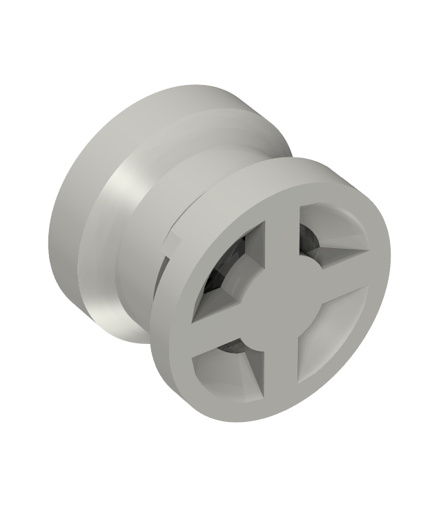 LEGO - Wiel Ø8 mm x 6 mm met sleuf - Light Bluish Gray | N