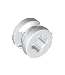 LEGO - Wiel Ø8 mm x 6 mm met sleuf - White | N - Thumbnail
