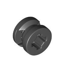 LEGO - Wiel Ø8 mm x 6 mm met sleuf - Black | N - Thumbnail