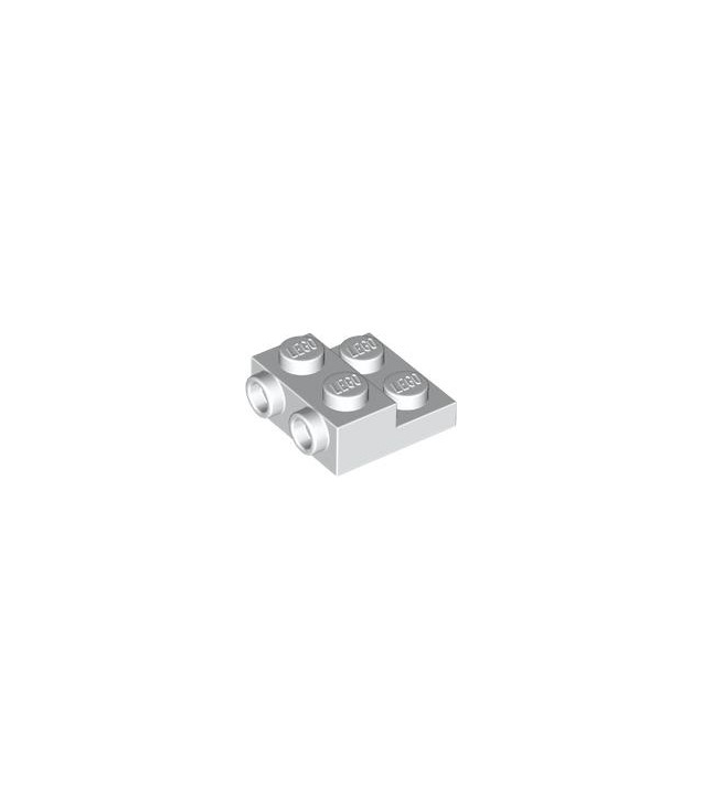 LEGO - Plaat, gemodificeerd 2 x 2 x 2/3 met 2 noppen aan zijkant en holle onderbuis - White | N