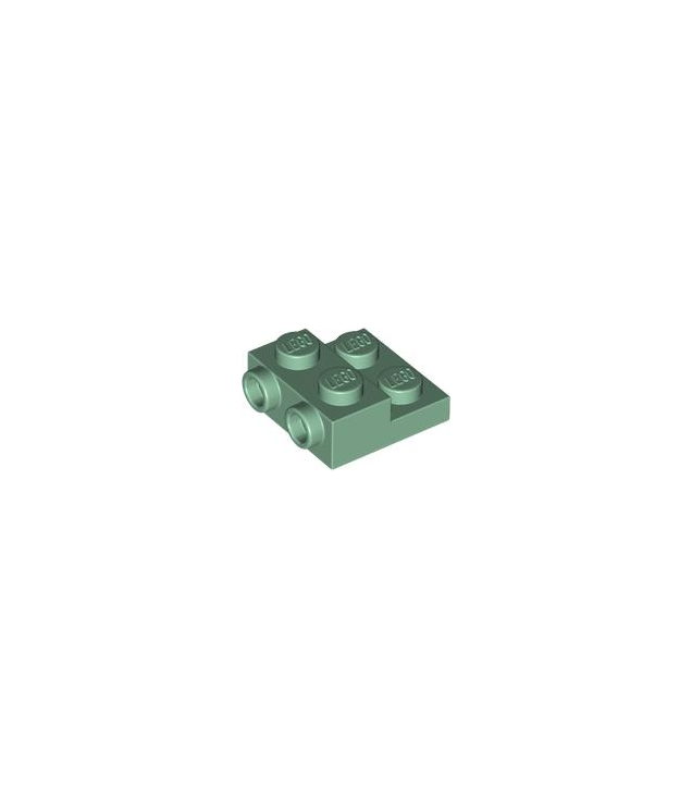 LEGO - Plaat, gemodificeerd 2 x 2 x 2/3 met 2 noppen aan zijkant en holle onderbuis - Sand Green | N