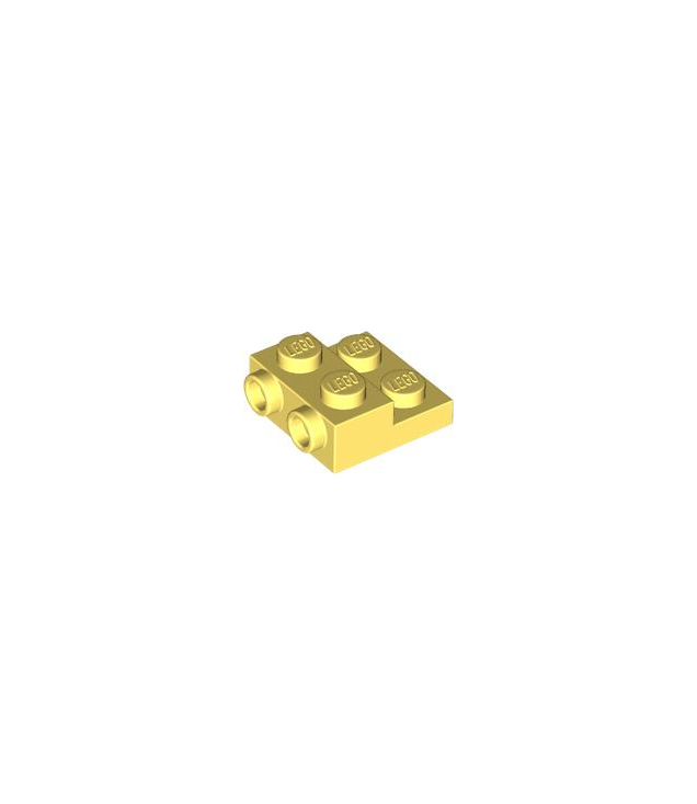 LEGO - Plaat, gemodificeerd 2 x 2 x 2/3 met 2 noppen aan zijkant en holle onderbuis - Bright Light Yellow | N