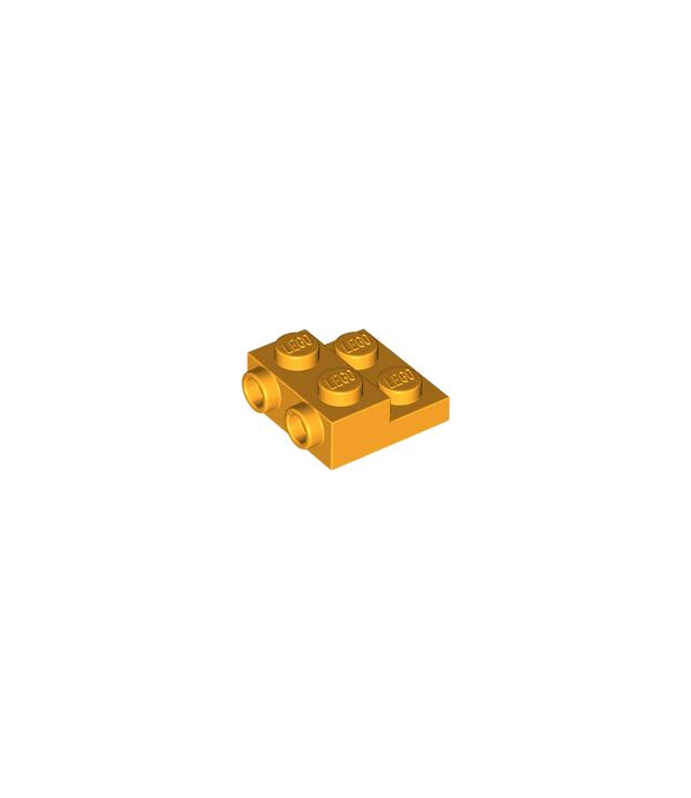 LEGO - Plaat, gemodificeerd 2 x 2 x 2/3 met 2 noppen aan zijkant en holle onderbuis - Bright Light Orange | N