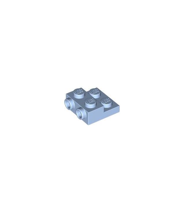 LEGO - Plaat, gemodificeerd 2 x 2 x 2/3 met 2 noppen aan zijkant en holle onderbuis - Bright Light Blue | N