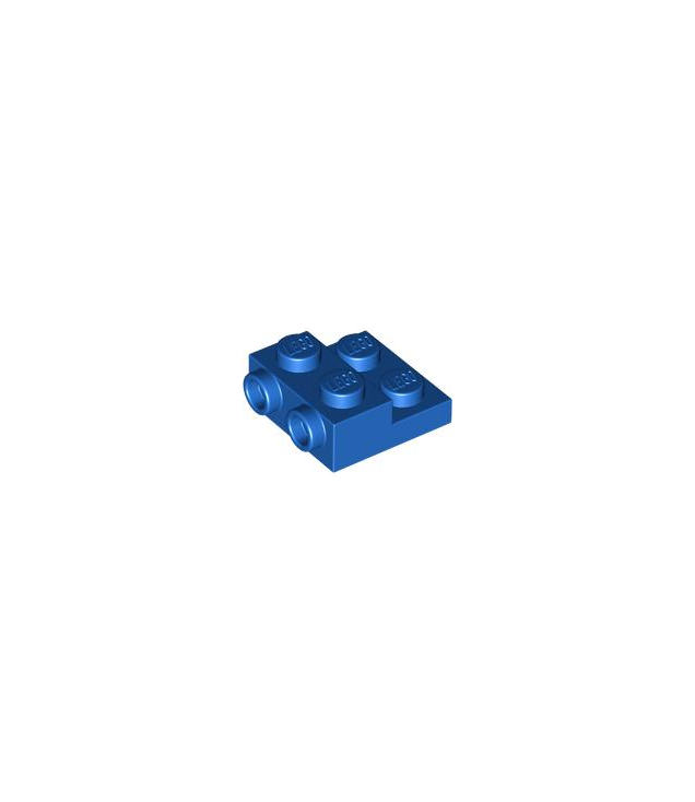 LEGO - Plaat, gemodificeerd 2 x 2 x 2/3 met 2 noppen aan zijkant en holle onderbuis - Blue | N