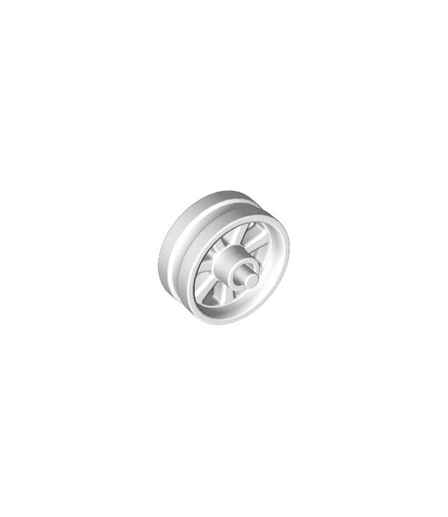 LEGO - Wiel Ø15 mm x 6 mm stads­motorfiets - White | N