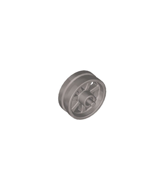 LEGO - Wiel Ø15 mm x 6 mm stads­motorfiets - Flat Silver | N