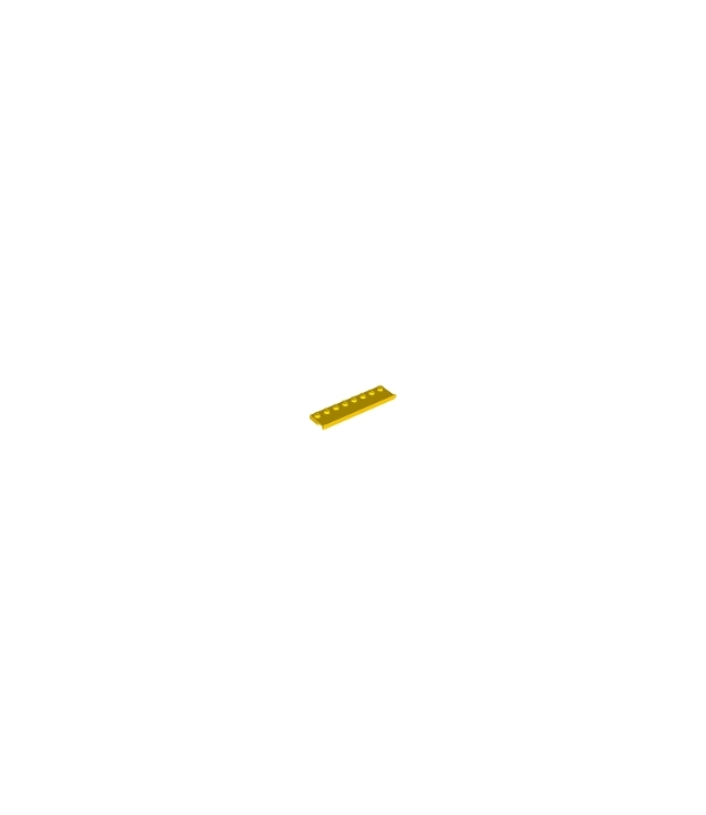LEGO - Plaat, gemodificeerd 2 x 8 met deurrail - Yellow | N