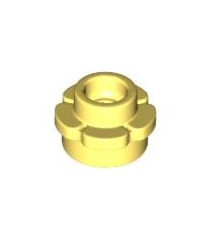 LEGO - Plaat, rond 1 x 1 met bloemrand (5 bloemblaadjes) - Bright Light Yellow | N - Thumbnail