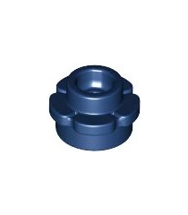 LEGO - Plaat, rond 1 x 1 met bloemrand (5 bloemblaadjes) - Dark Blue | N - Thumbnail