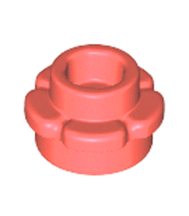 LEGO - Plaat, rond 1 x 1 met bloemrand (5 bloemblaadjes) - Coral | N - Thumbnail