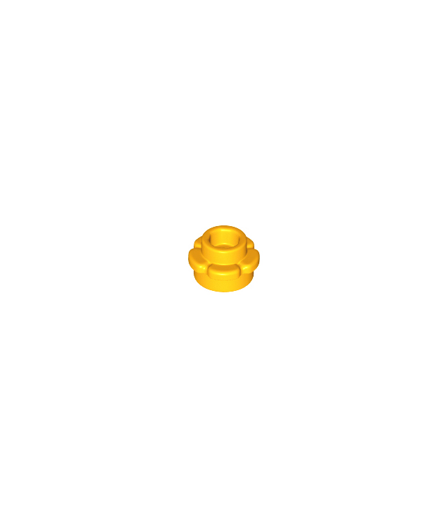 LEGO - Plaat, rond 1 x 1 met bloemrand (5 bloemblaadjes) - Bright Light Orange | N