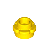LEGO - Plaat, rond 1 x 1 met bloemrand (5 bloemblaadjes) - Yellow | N - Thumbnail