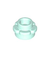 LEGO - Plaat, rond 1 x 1 met bloemrand (5 bloemblaadjes) - Light Aqua | N - Thumbnail
