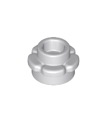LEGO - Plaat, rond 1 x 1 met bloemrand (5 bloemblaadjes) - Light Bluish Gray | N - Thumbnail
