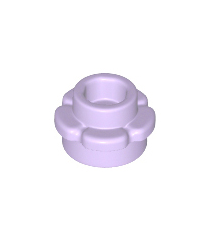 LEGO - Plaat, rond 1 x 1 met bloemrand (5 bloemblaadjes) - Lavender | N - Thumbnail