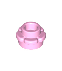 LEGO - Plaat, rond 1 x 1 met bloemrand (5 bloemblaadjes) - Bright Pink | N - Thumbnail