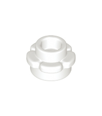 LEGO - Plaat, rond 1 x 1 met bloemrand (5 bloemblaadjes) - White | N - Thumbnail