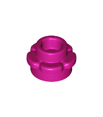 LEGO - Plaat, rond 1 x 1 met bloemrand (5 bloemblaadjes) - Magenta | N - Thumbnail
