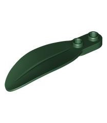 LEGO - Plantplaat, rond 1 x 2 met blad - Dark Green | N - Thumbnail