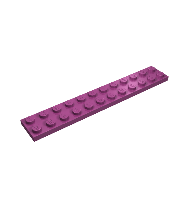 LEGO - Plaat 2 x 12 - Magenta | N