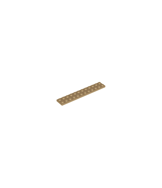 LEGO - Plaat 2 x 12 - Dark Tan | N