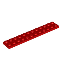 LEGO - Plaat 2 x 12 - Red | N - Thumbnail