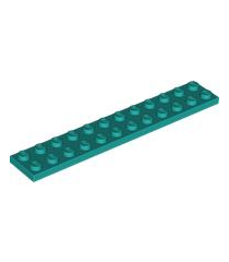 LEGO - Plaat 2 x 12 - Dark Turquoise | N - Thumbnail