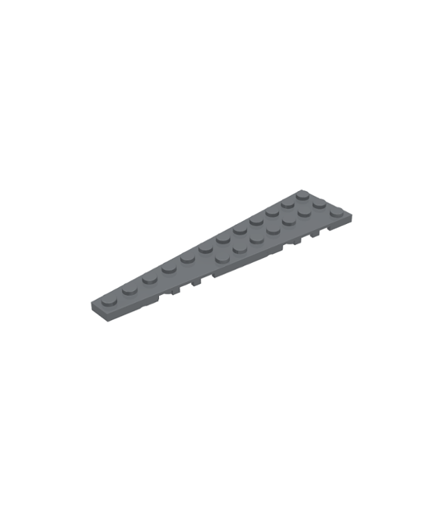 LEGO - Wig, plaat 12 x 3 links - Dark Bluish Gray | N
