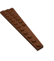 LEGO - Wig, plaat 12 x 3 links - Reddish Brown | N - Thumbnail