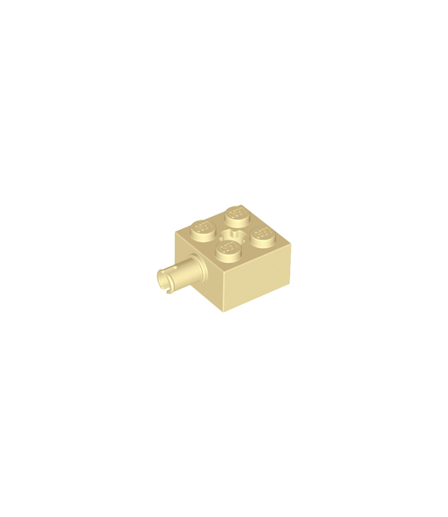 LEGO - Steen, gemodificeerd 2 x 2 met pen en as-gat - Tan | N