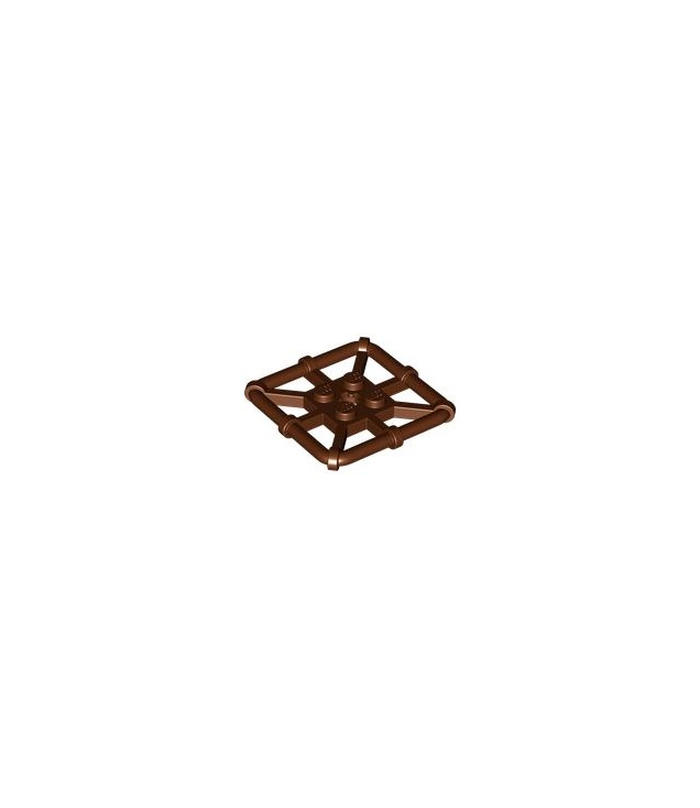 LEGO - Plaat, gemodificeerd 2 x 2 met vierkant staafframe - Reddish Brown | N