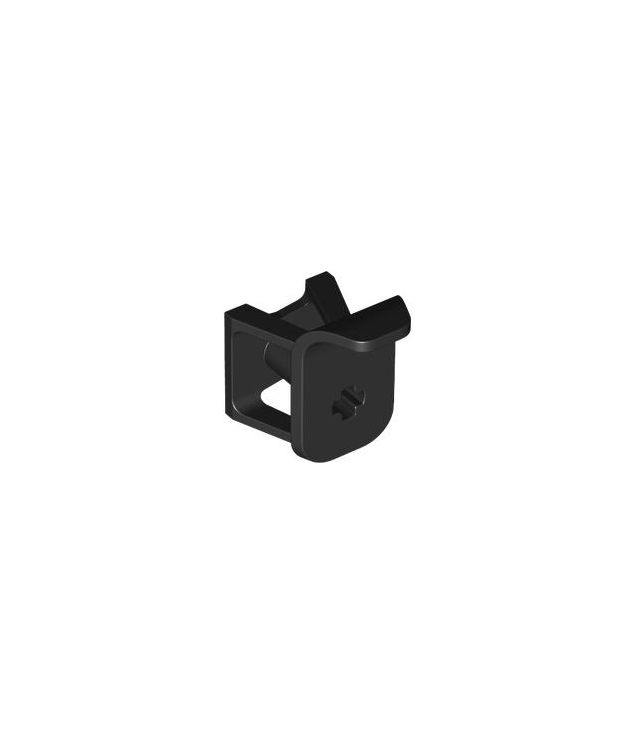 LEGO - Voertuig, dubbele draagarmophanging-blok met wielafscherming en as-gaten - Black | N