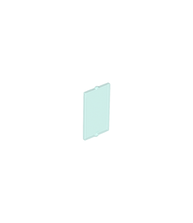LEGO - Ruit voor raam 1 x 2 x 3 vlakke voorzijde - Trans-Light Blue | N