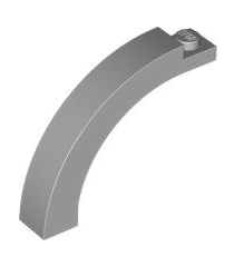 LEGO - Boog 1 x 5 x 3 1/3 met gebogen bovenkant - Light Bluish Gray | N - Thumbnail