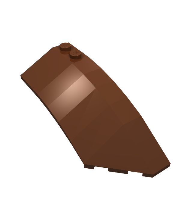 LEGO - Wig 8 x 3 x 2 open rechts - Reddish Brown | N