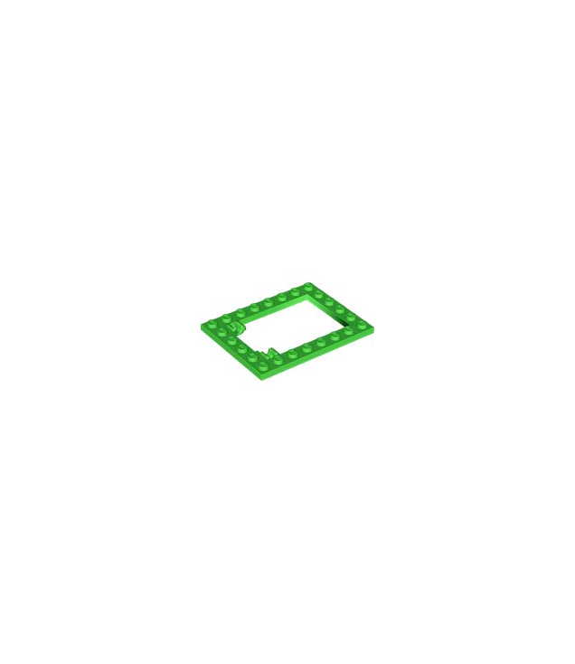 LEGO - Plaat, gemodificeerd 6 x 8 valdeurframe horizontaal (lange penhouders) - Bright Green | N