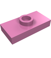 LEGO - Plaat, gemodificeerd 1 x 2 met 1 nop met groef en onderop een nophouder (jumper) - Dark Pink | N - Thumbnail