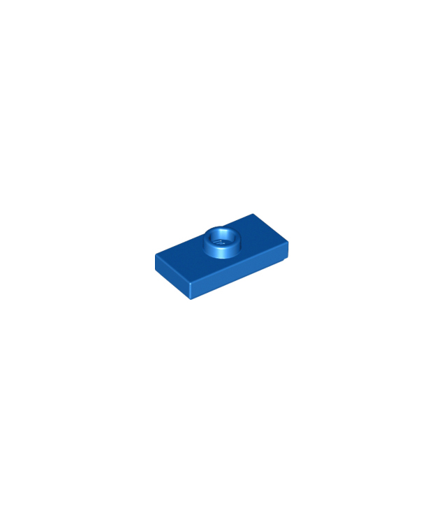 LEGO - Plaat, gemodificeerd 1 x 2 met 1 nop met groef en onderop een nophouder (jumper) - Blue | N