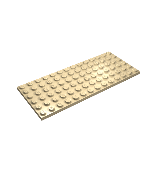 LEGO - Plaat 6 x 14 - Tan | N