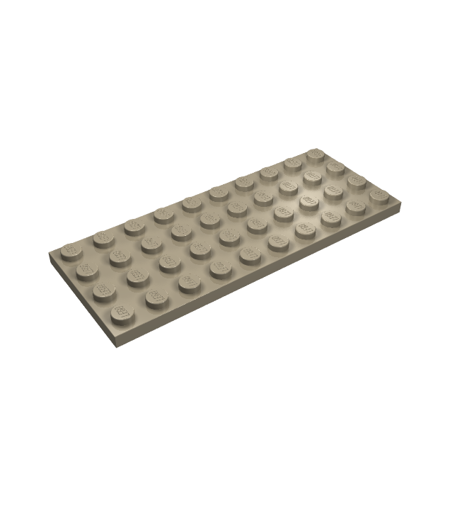 LEGO - Plaat 4 x 10 - Dark Tan | N