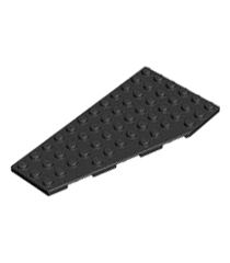 LEGO - Wig, plaat 12 x 6 links - Black | N - Thumbnail