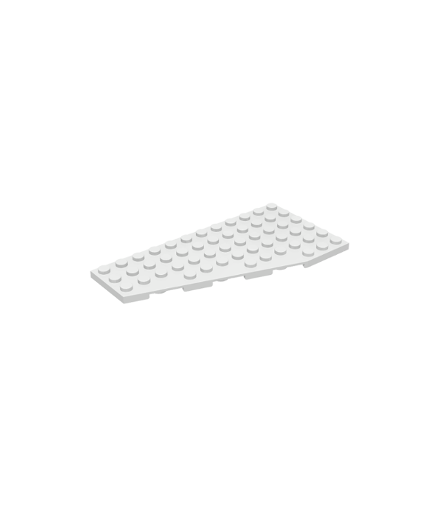 LEGO - Wig, plaat 12 x 6 links - White | N