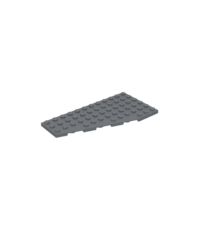 LEGO - Wig, plaat 12 x 6 links - Dark Bluish Gray | N