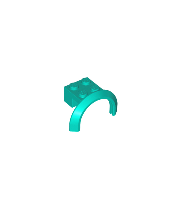 LEGO - Voertuig, spatbord 4 x 2 1/2 x 1 2/3 met ronde boog - Dark Turquoise | N