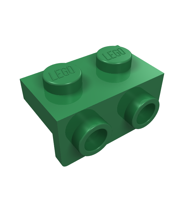 LEGO - Beugel 1 x 2 - 1 x 2 - Green | N