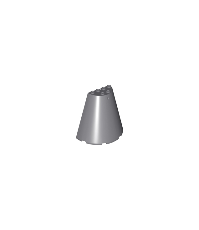 LEGO - Kegelhelft 8 x 4 x 6 - Dark Bluish Gray | N