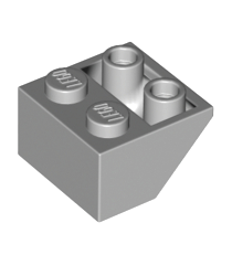 LEGO - Helling, omgekeerd 45 graden 2 x 2 met holle ronde onderbuis - Light Bluish Gray | N - Thumbnail