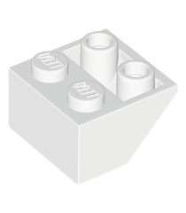 LEGO - Helling, omgekeerd 45 graden 2 x 2 met holle ronde onderbuis - White | N - Thumbnail
